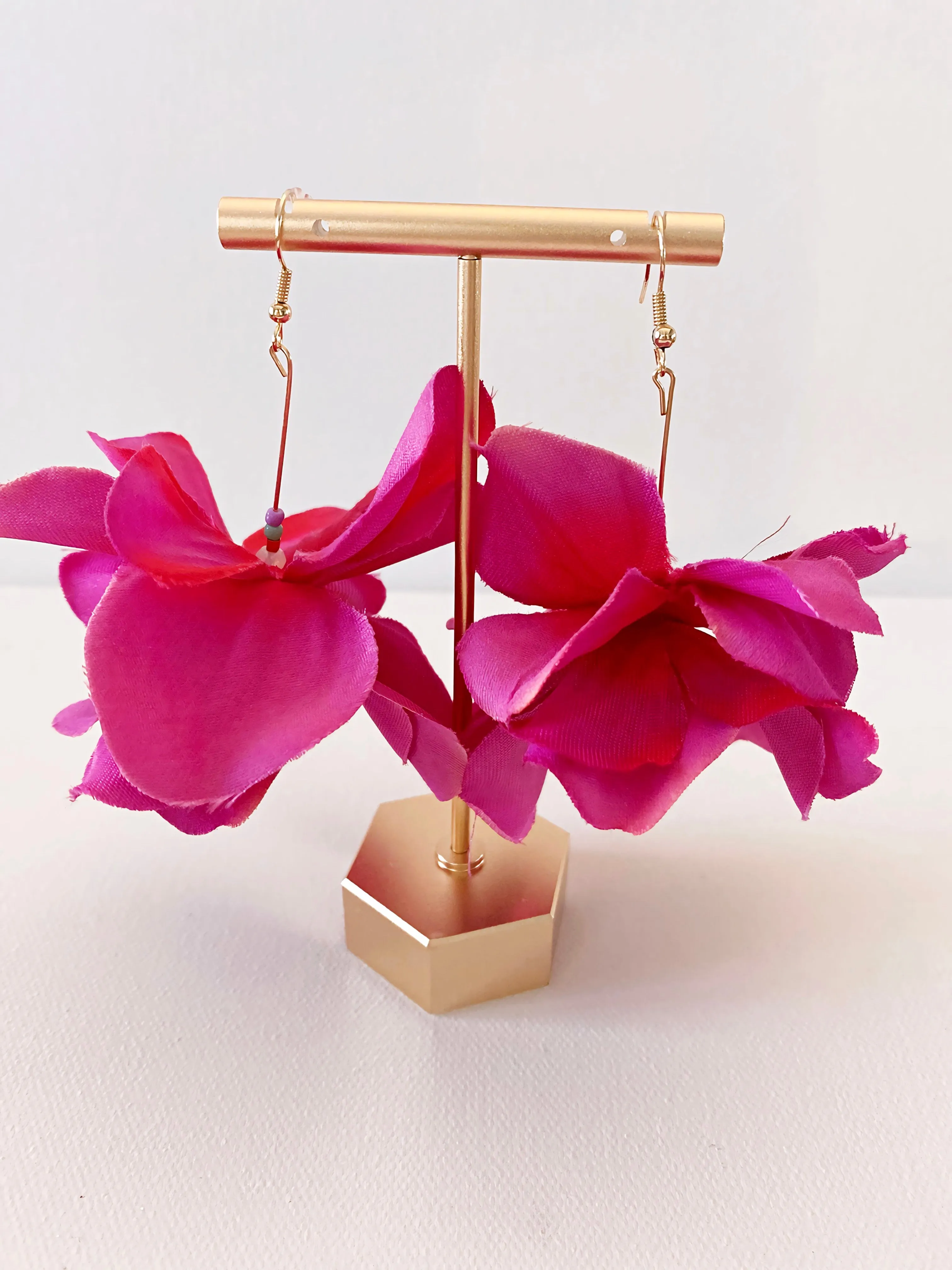 Fuchsia Floral Earrings