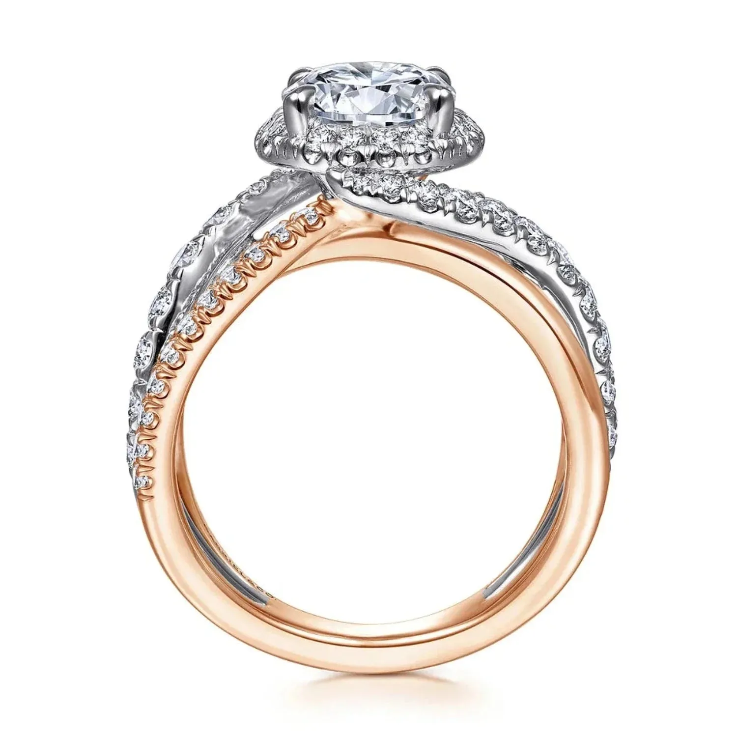 Gabriel & Co.  "Anzura" Halo Diamond Engagement Ring