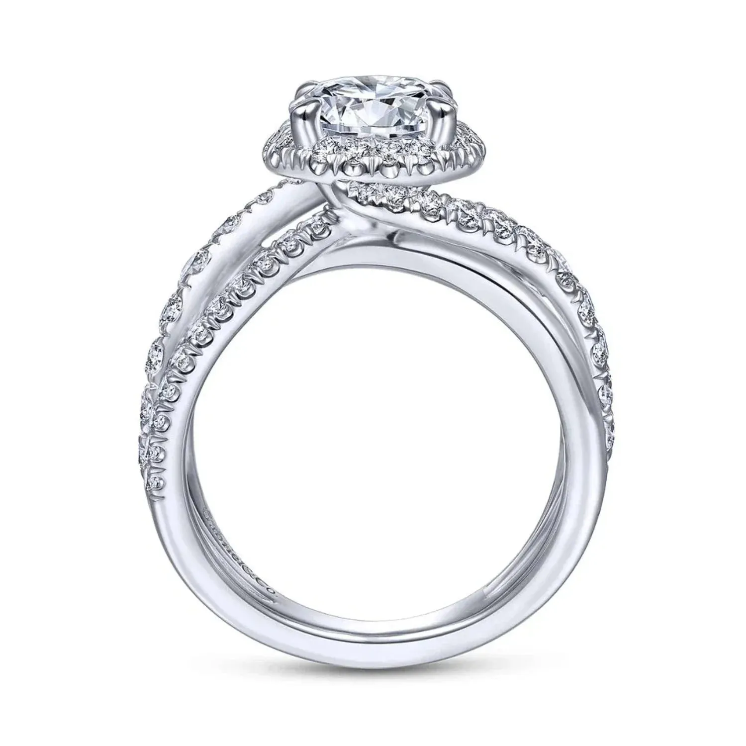Gabriel & Co.  "Anzura" Halo Diamond Engagement Ring