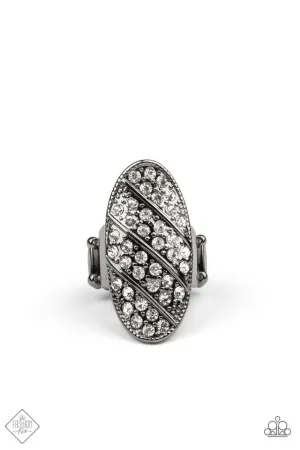 Galactic Glitz Black Paparazzi Ring