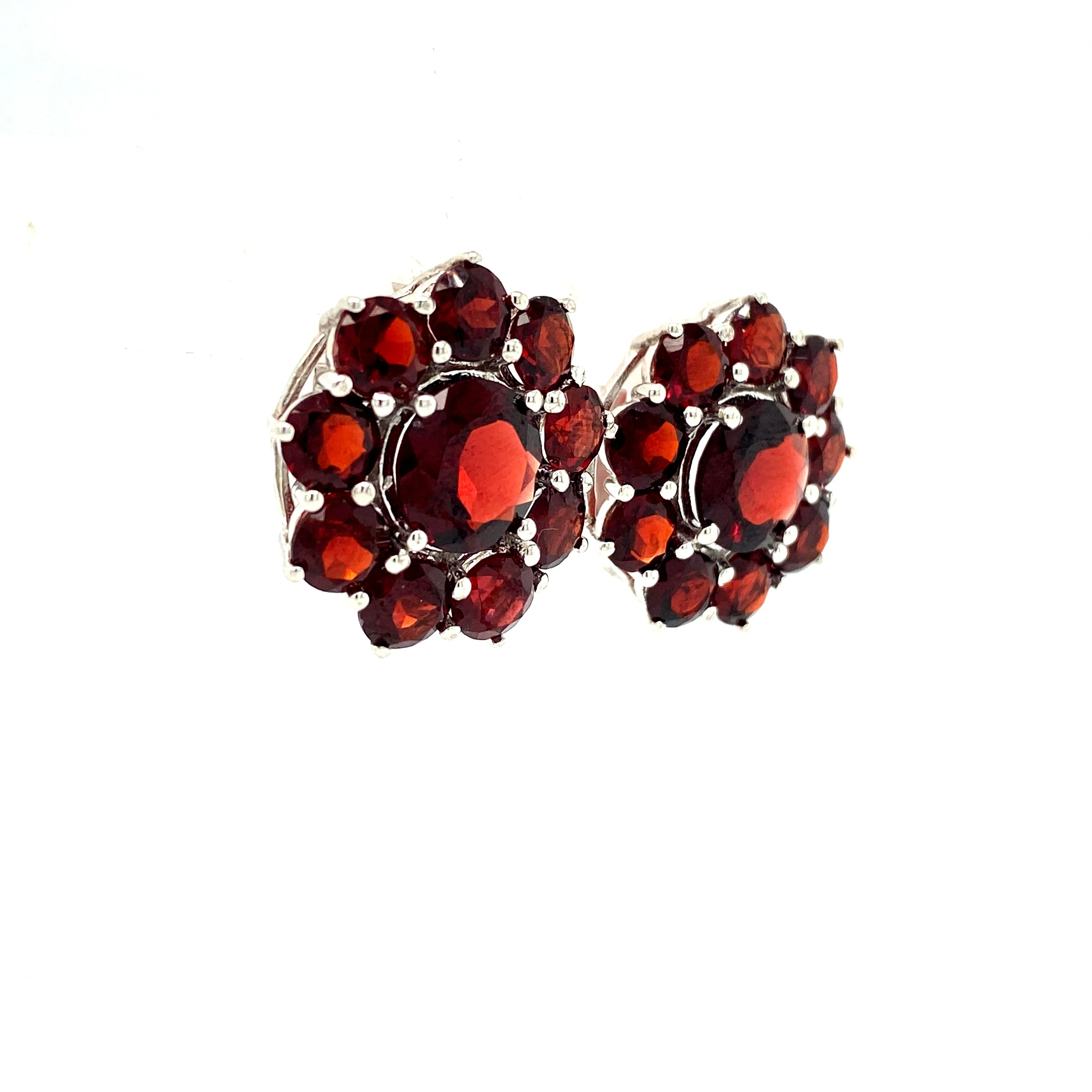 Garnet Earring in .925 Sterling Silver - KST 51888