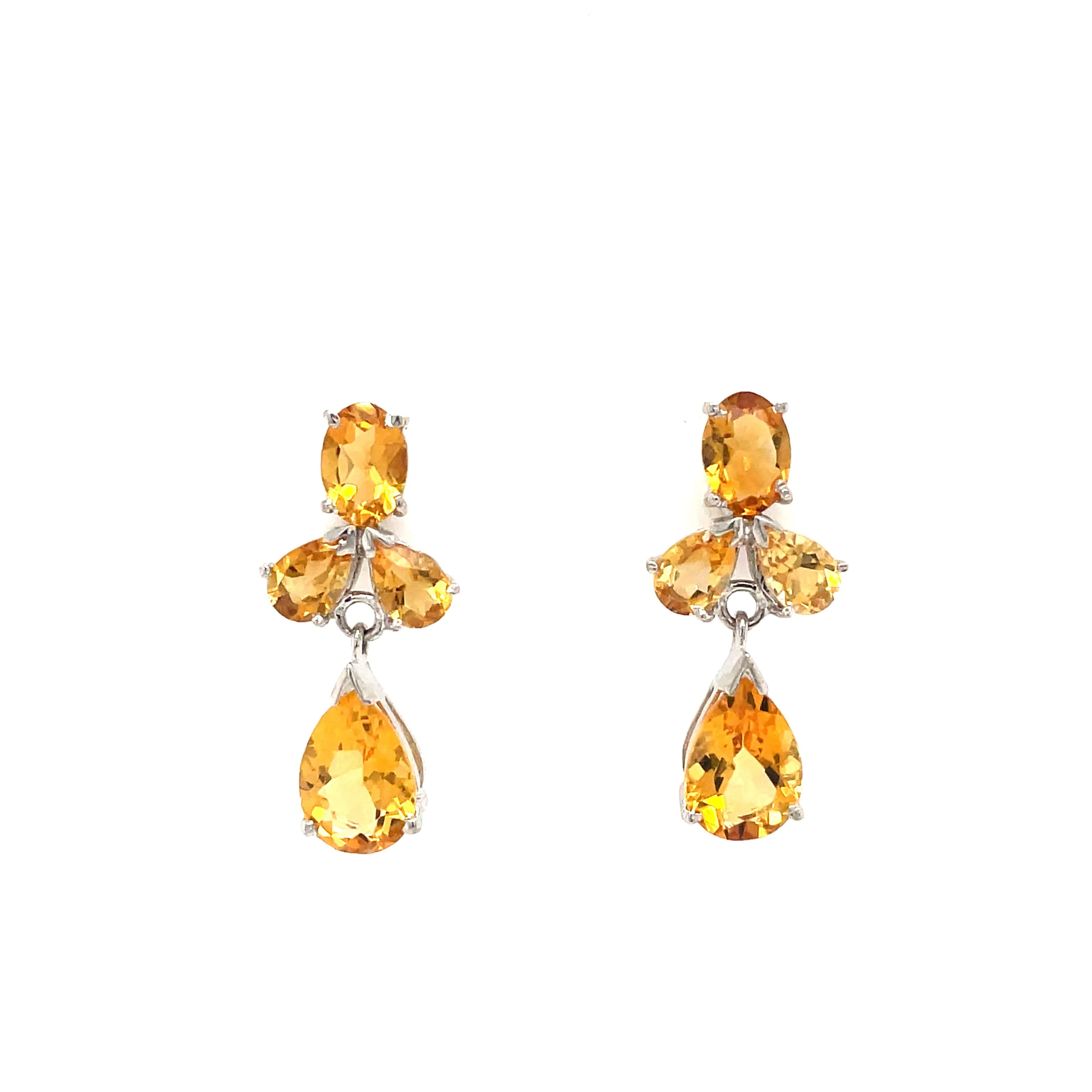 Garnet Earring in .925 Sterling Silver - KST 55305