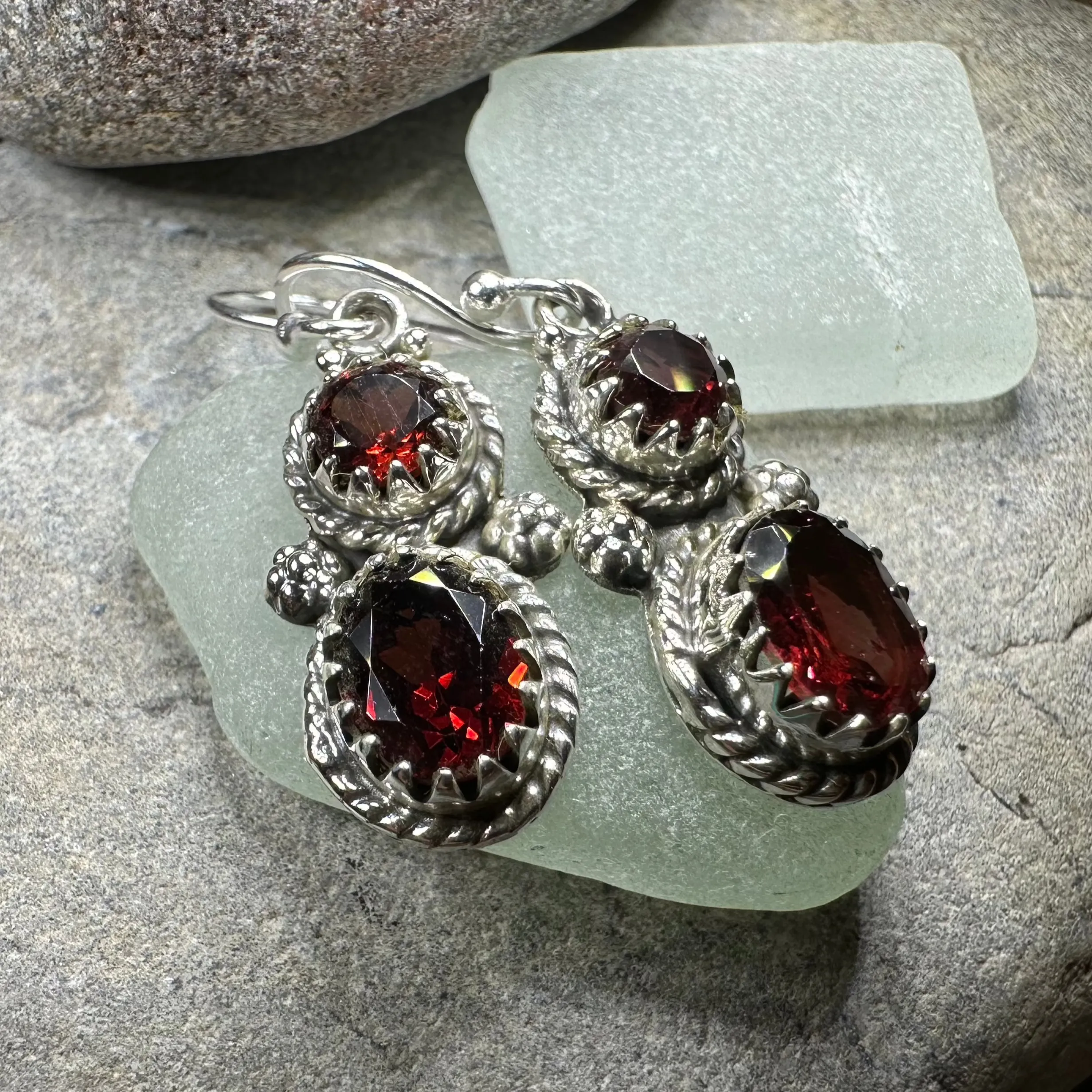 Garnet Romantic Earrings