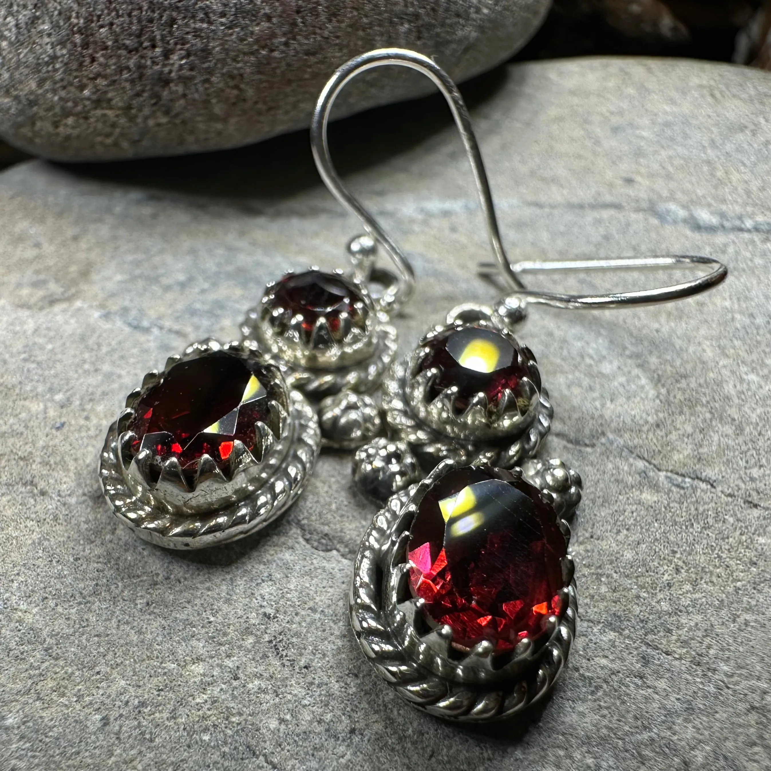 Garnet Romantic Earrings