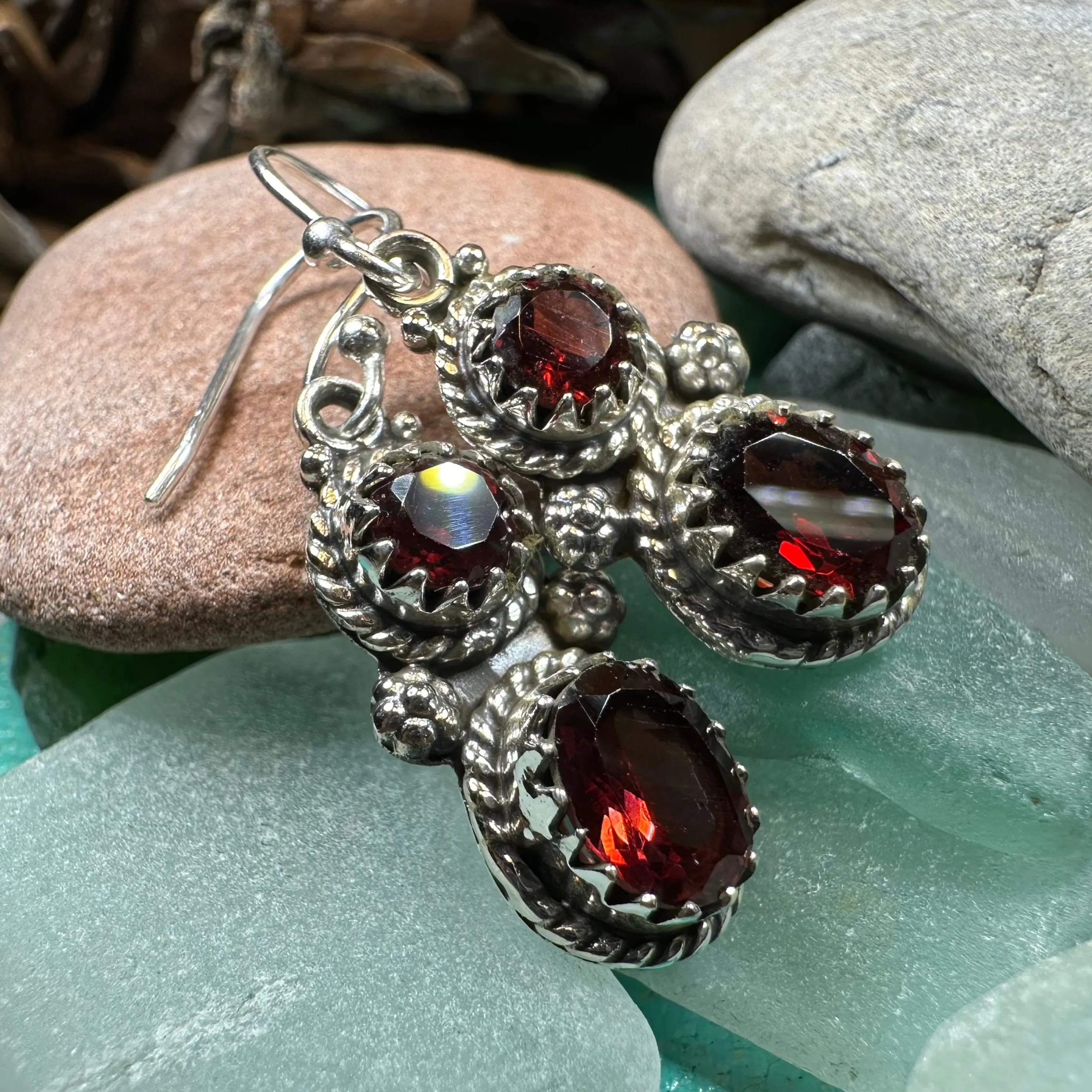 Garnet Romantic Earrings
