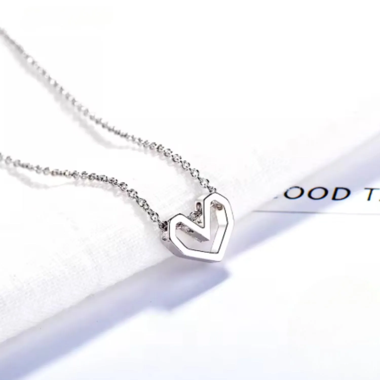 Geometric Open Heart Necklace