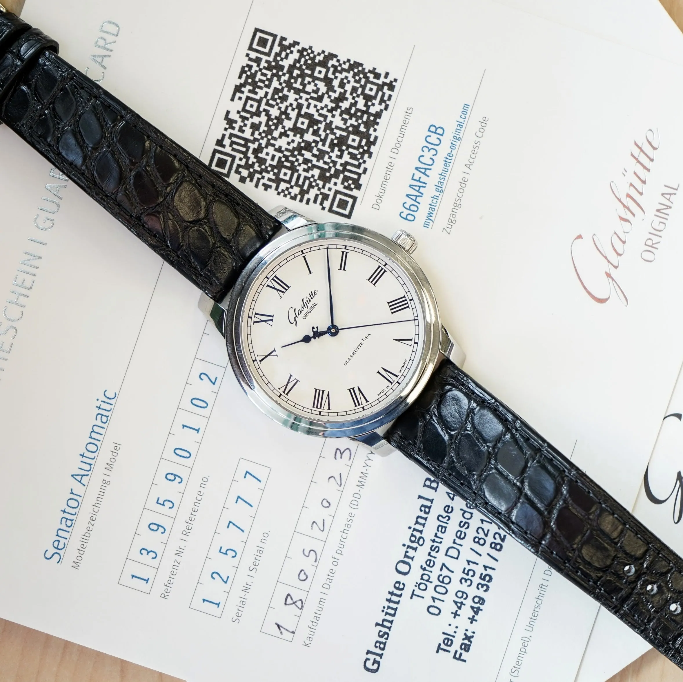 GLASHUTTE Original Senator Automatic Watch W13959010204 Wristwatch - BOX & Papers!