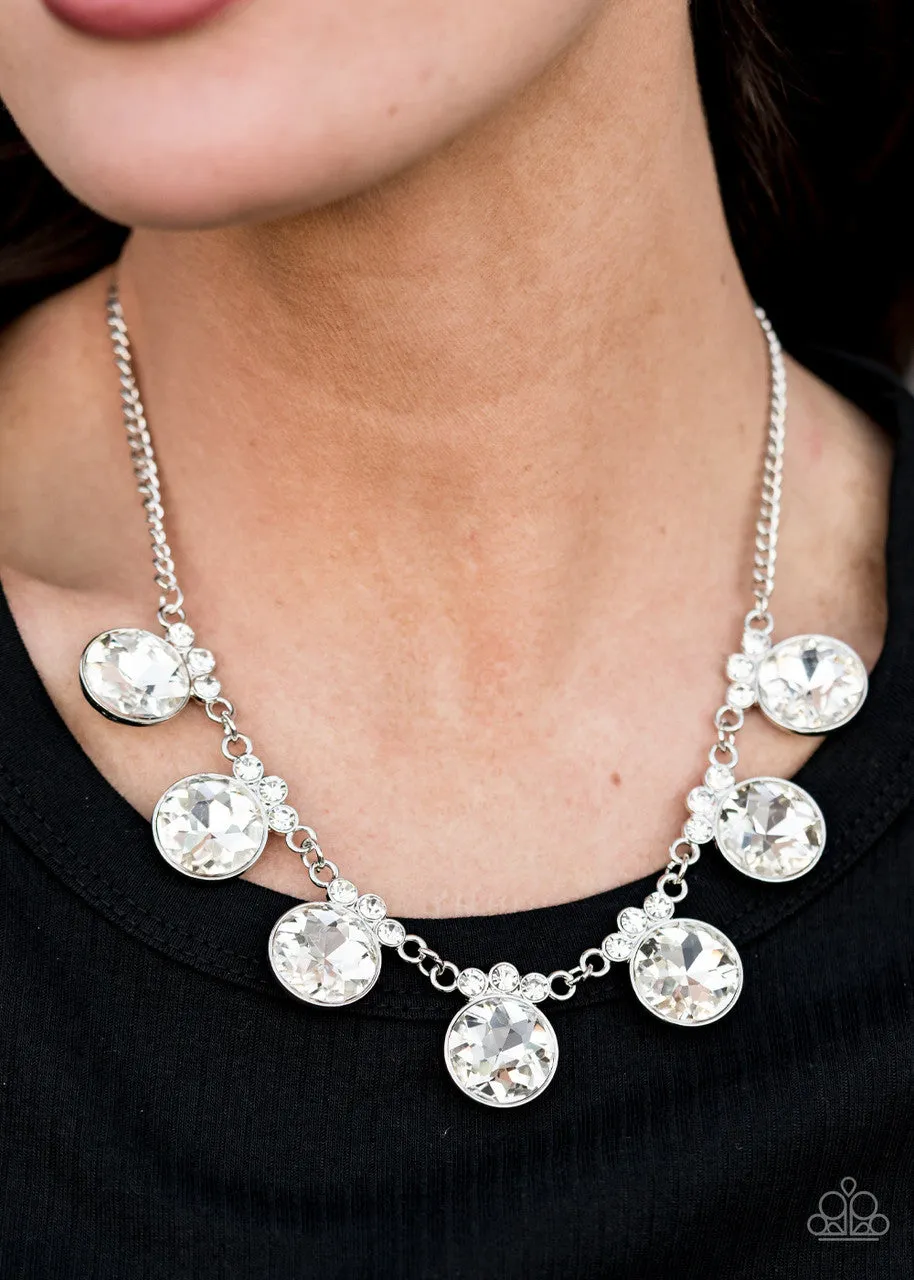 GLOW-Getter Glamour White Paparazzi Necklace