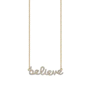 Gold & Diamond Believe Necklace
