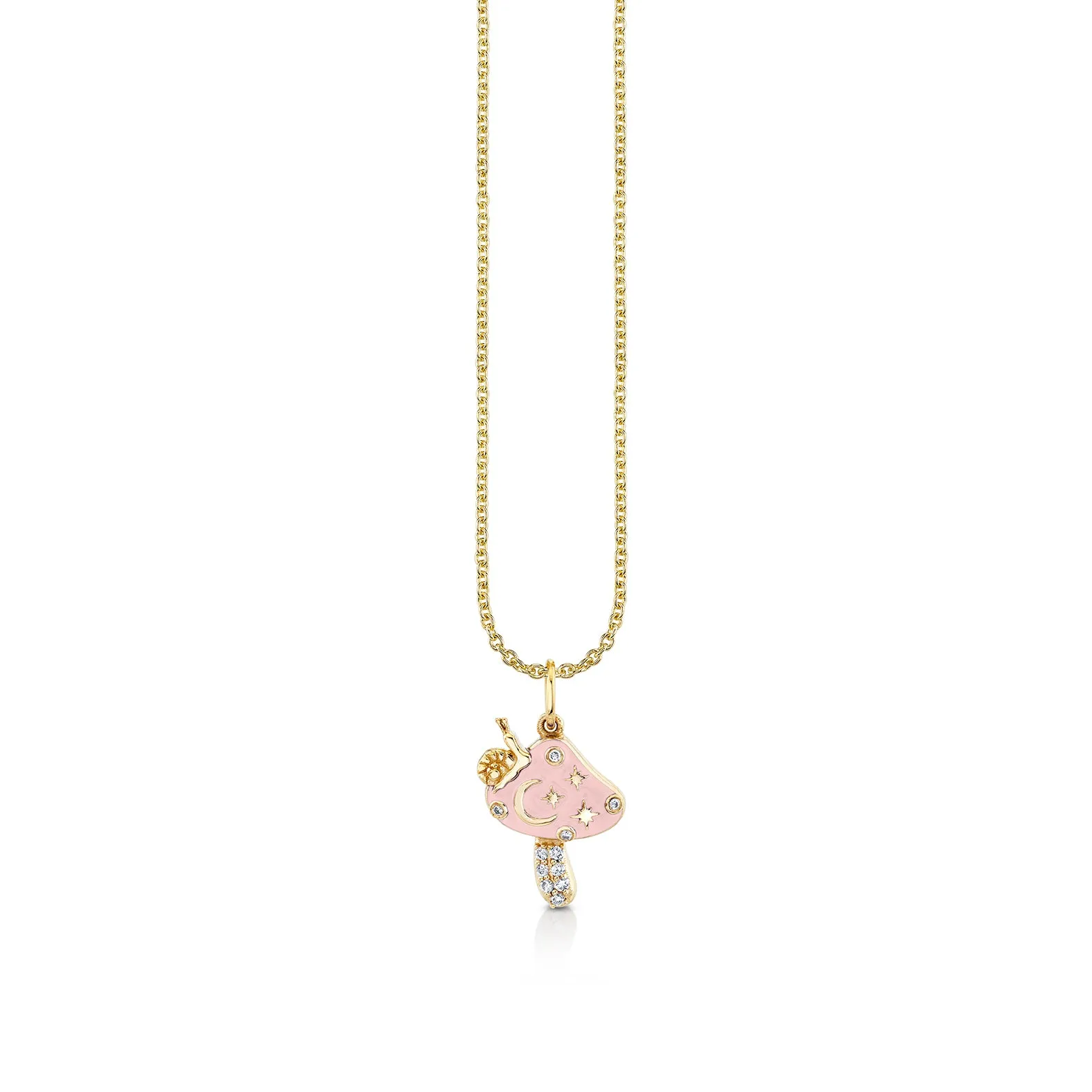 Gold & Diamond Celestial Mushroom Charm
