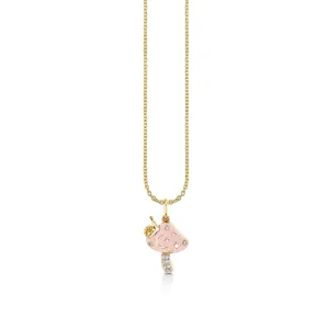 Gold & Diamond Celestial Mushroom Charm