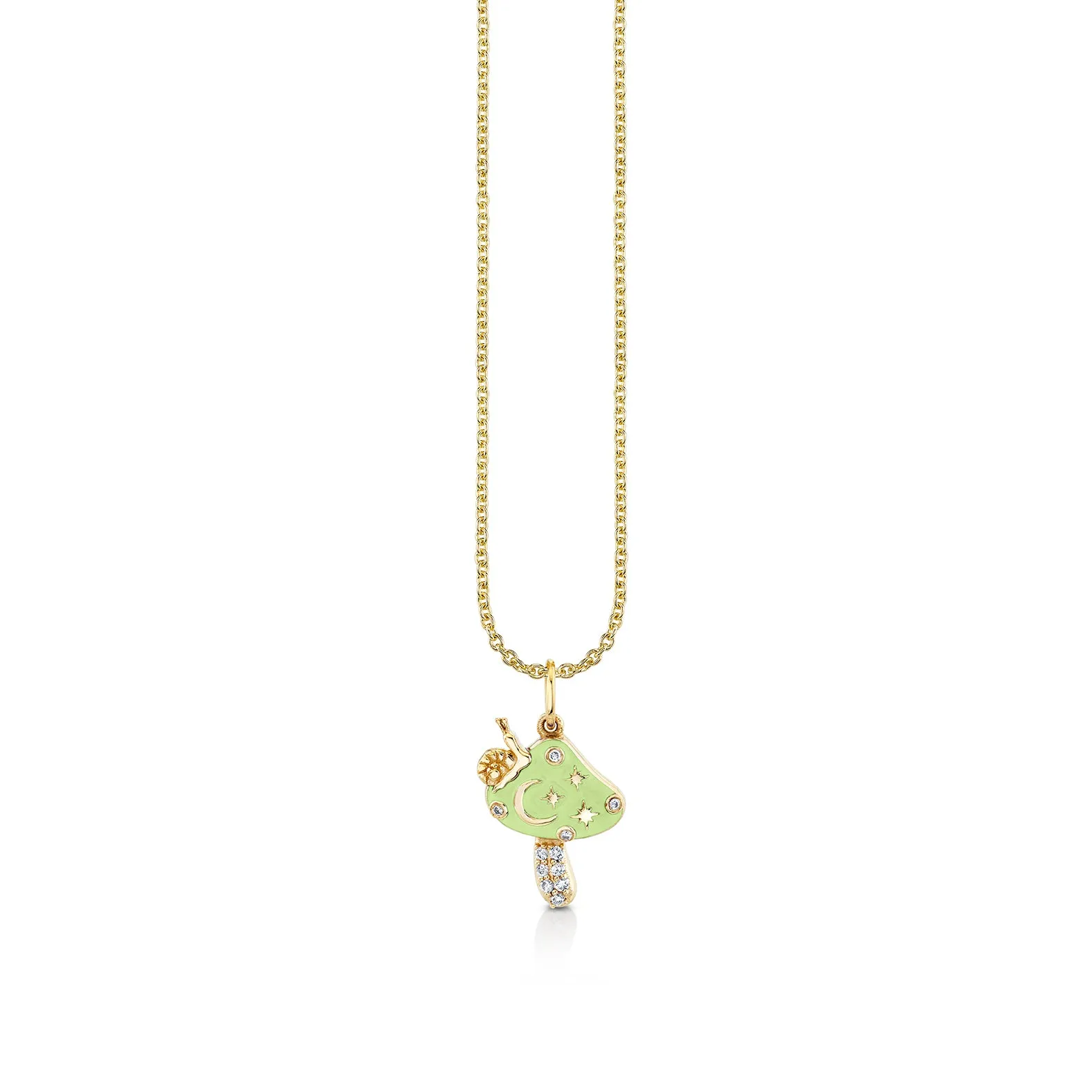Gold & Diamond Celestial Mushroom Charm