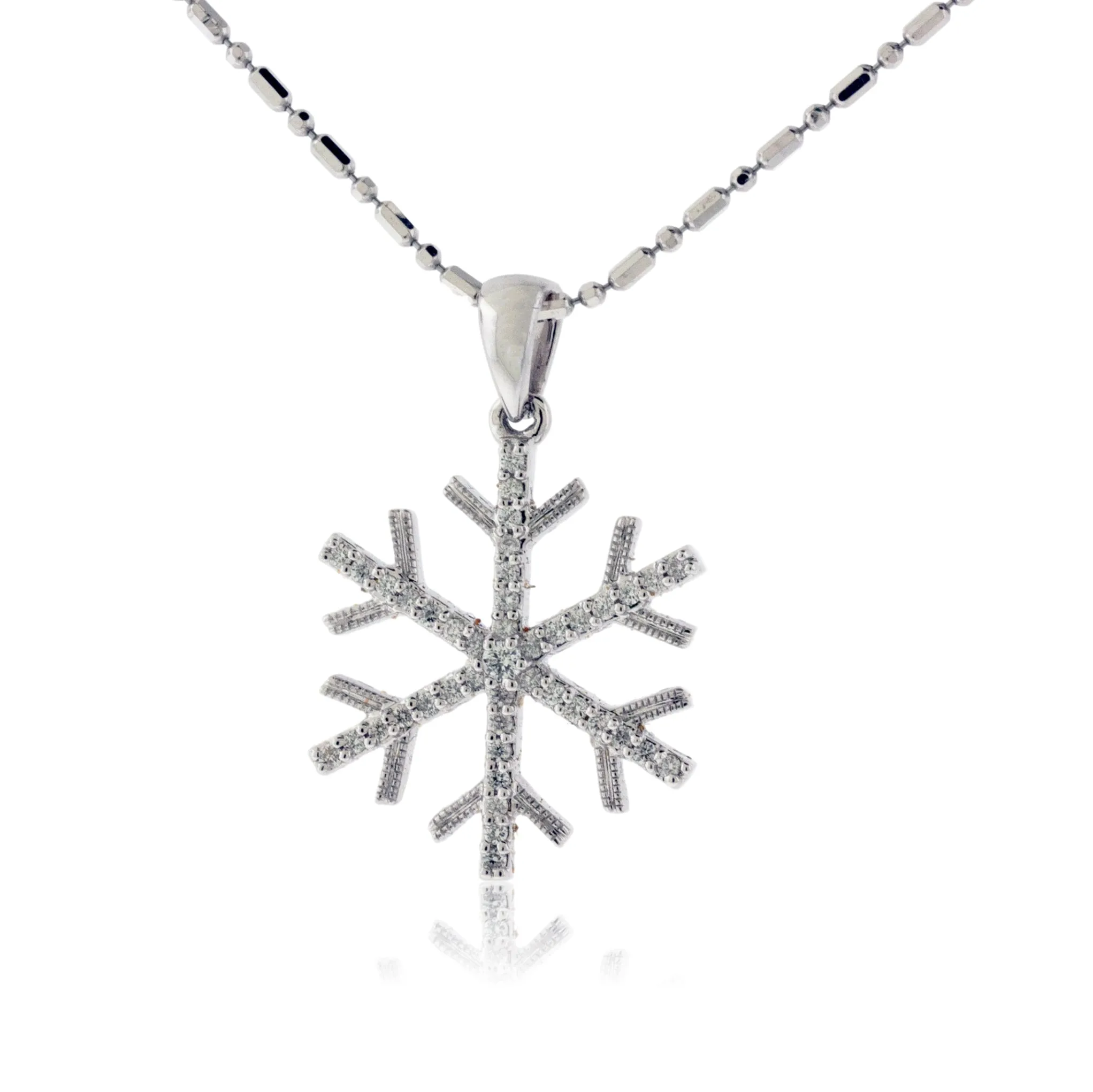Gold Diamond Snowflake Pendant