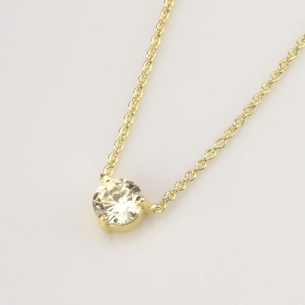 Gold Lavender Rhodolite Zircon Necklace