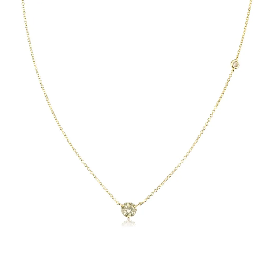 Gold Lavender Rhodolite Zircon Necklace