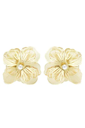 GOLDEN FLORAL EARRING