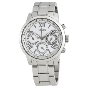 Guess Sunrise White Dial Ladies Multifunction Watch W0330L3