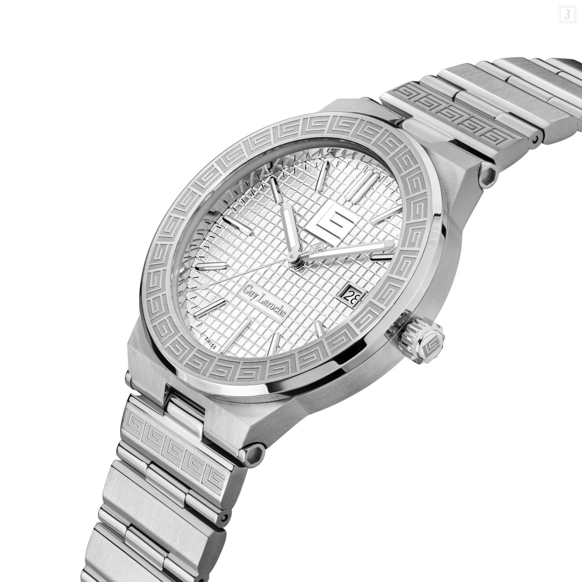 Guy Laroche Sacha Gents Silver Dial Stainless Steel Watch