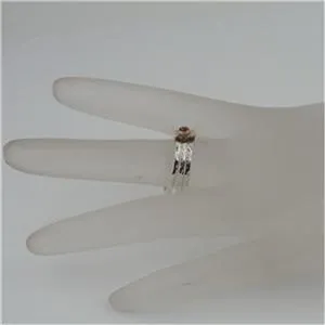Hadar Designers Handmade 9k Gold Sterling Silver Garnet Ring 6,7,8,9 (I r414)