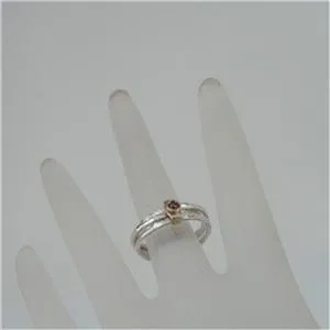 Hadar Designers Handmade 9k Gold Sterling Silver Garnet Ring 6,7,8,9 (I r414)