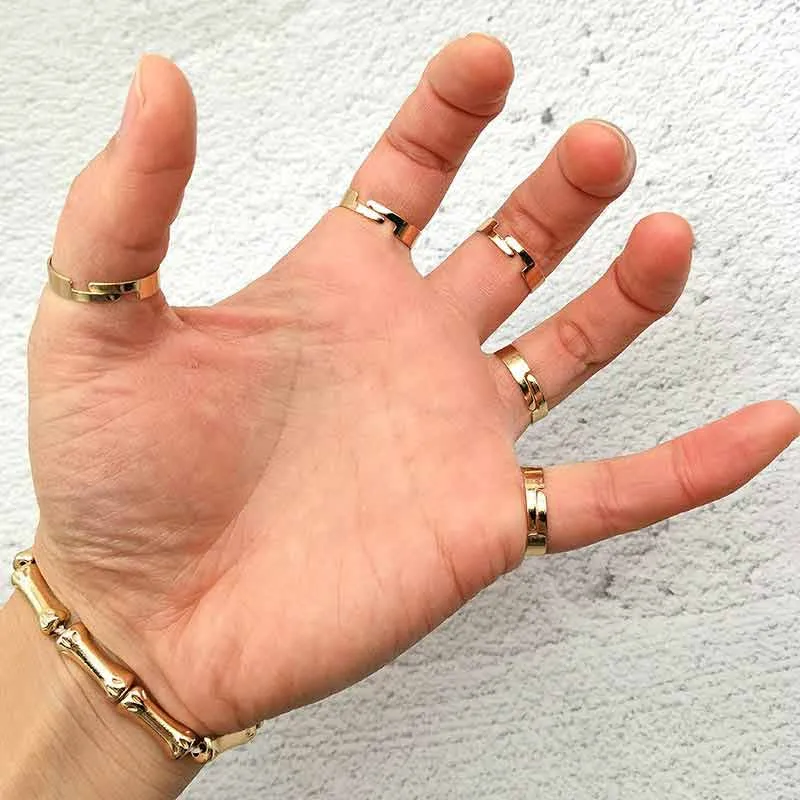 Halloween Bracelets Metal Skull with Finger Bracelets