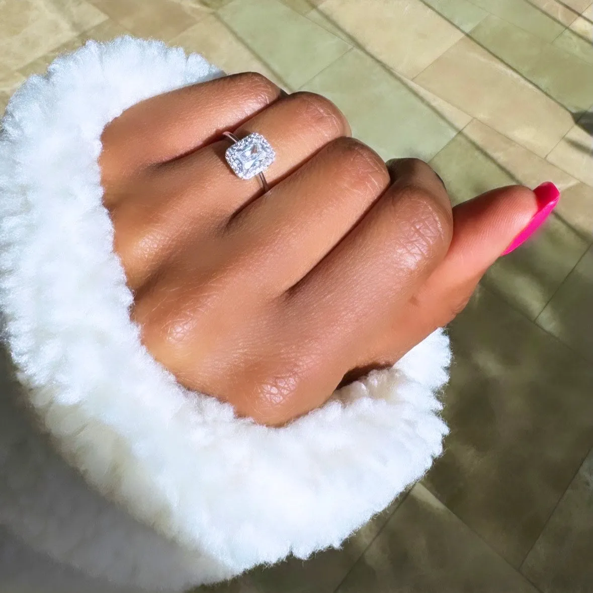 Halo Radiant Luxor Diamond Ring