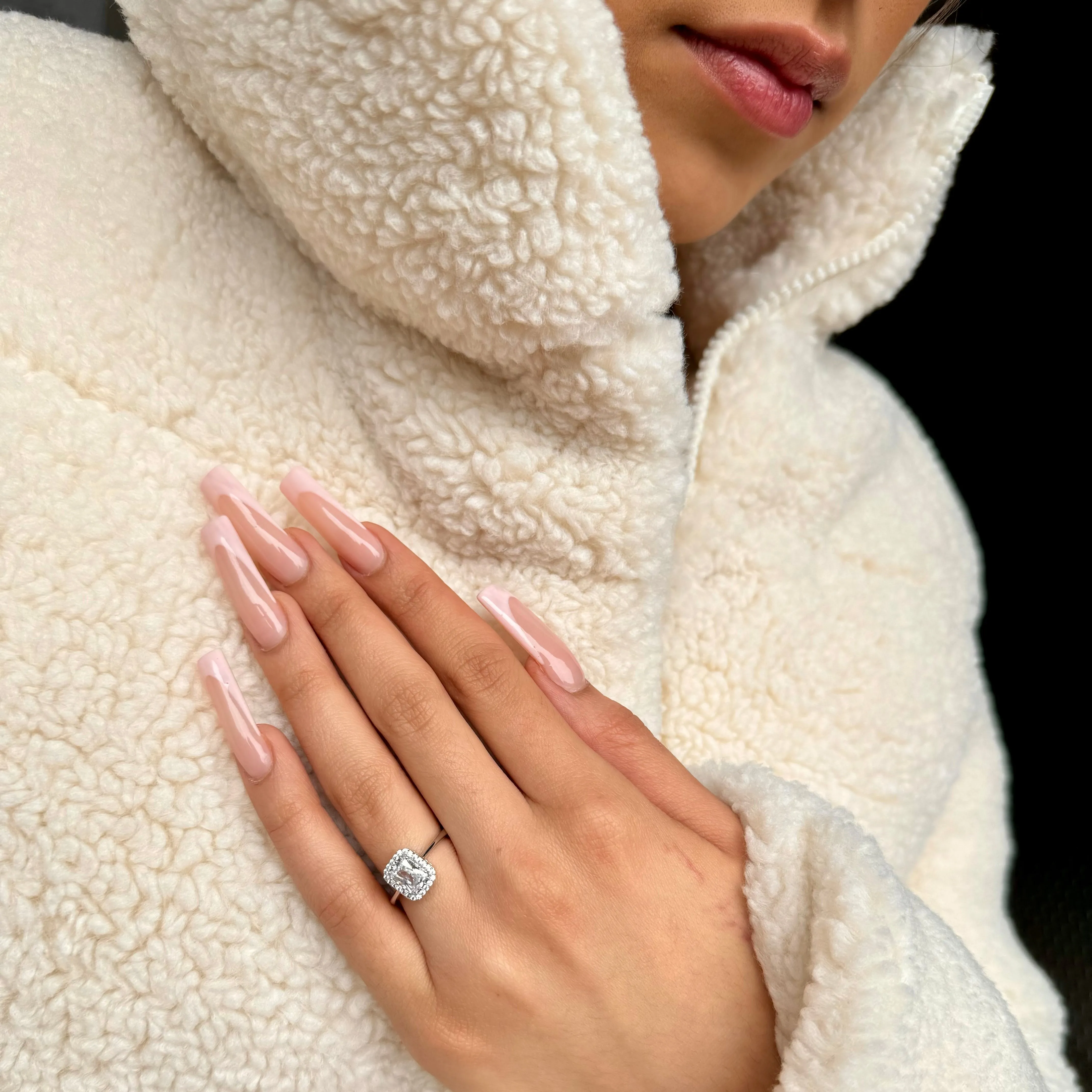 Halo Radiant Luxor Diamond Ring