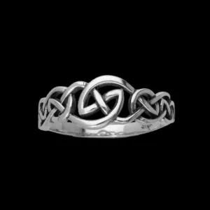 Handcrafted  Celtic Ornament Sterling Silver Ring