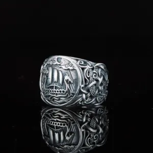Handcrafted Drakkar Mammen Style Sterling Silver