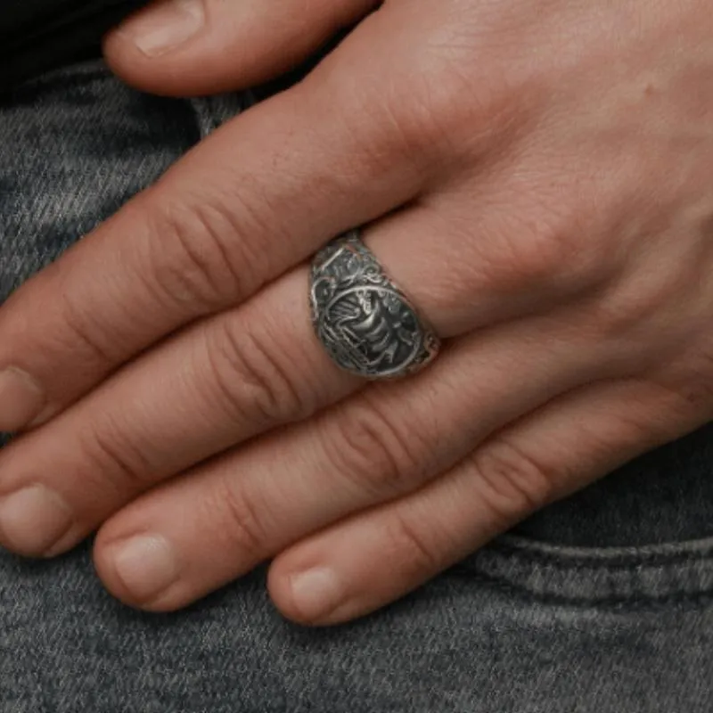 Handcrafted Drakkar Urnes Style Sterling Silver