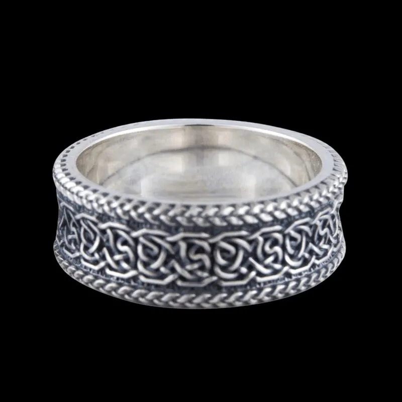 Handcrafted Norse Ornament Sterling Silver Ring