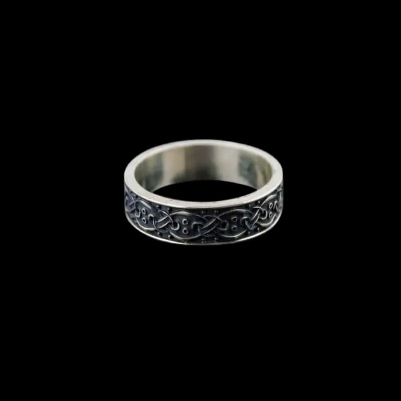 Handcrafted  Scandinavian Ornament Silver Sterling Ring