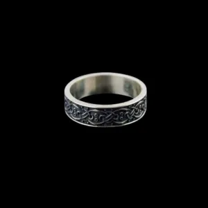 Handcrafted  Scandinavian Ornament Silver Sterling Ring