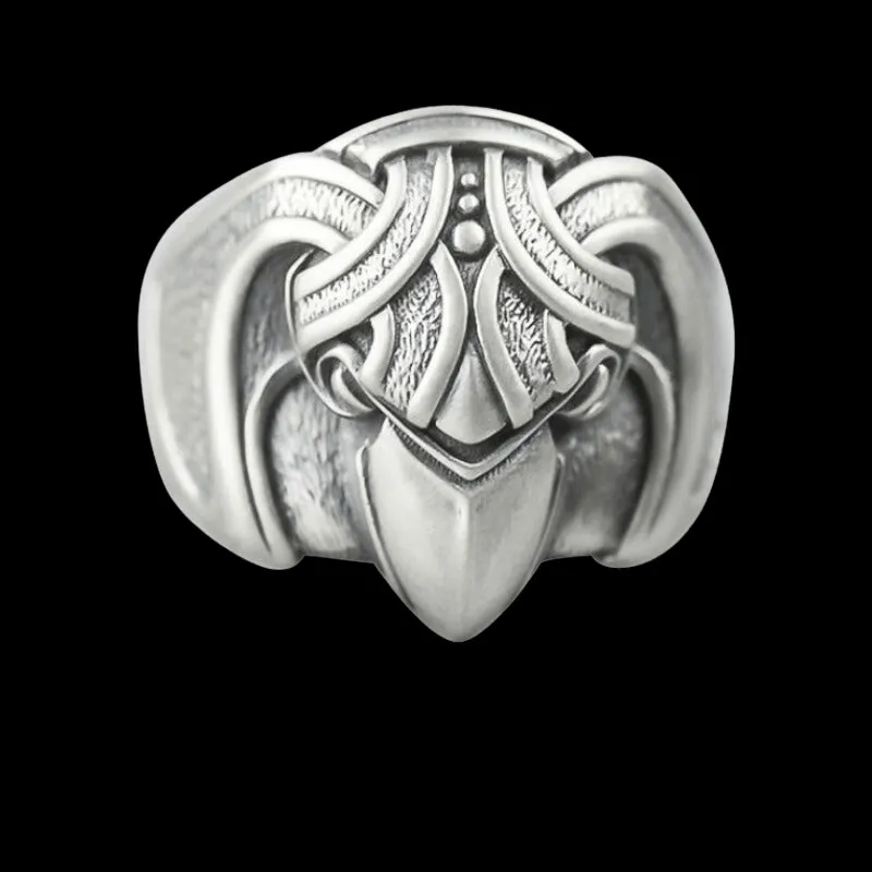 Handcrafted Silver Raven's Viking Ring