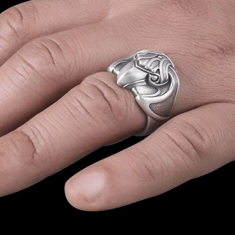 Handcrafted Silver Raven's Viking Ring