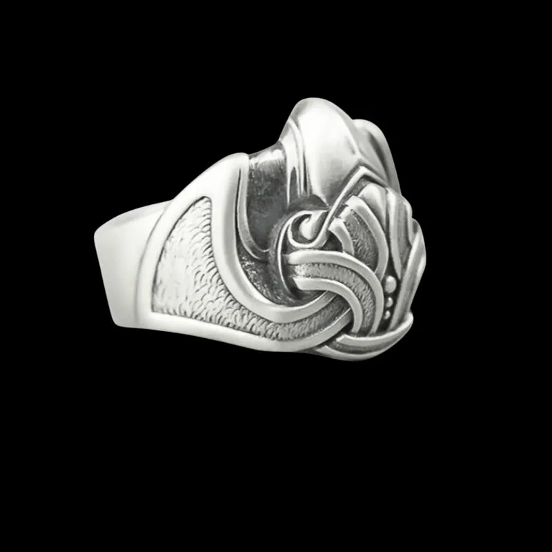 Handcrafted Silver Raven's Viking Ring