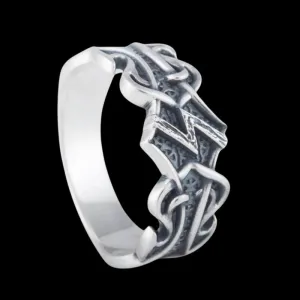 Handcrafted Sowelu Rune Norse Ornament Sterling Silver Ring