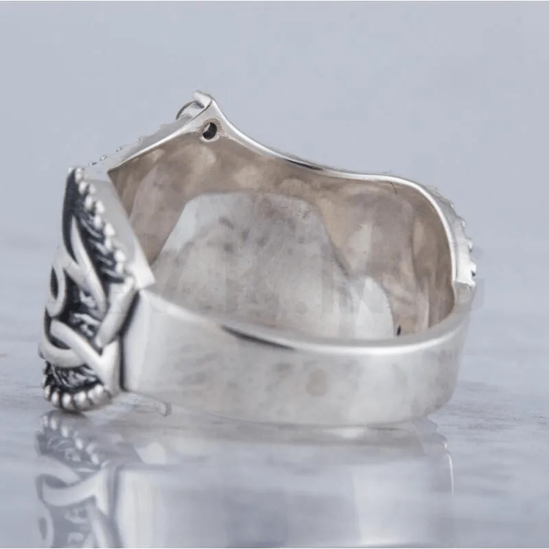 Handcrafted Triskelion Symbol Norse Ornament Sterling Silver Ring
