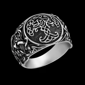 Handcrafted Yggdrasil Mammen Style Sterling Silver