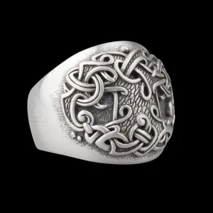 Handcrafted Yggdrasil : Tree Of Life Viking Silver Ring