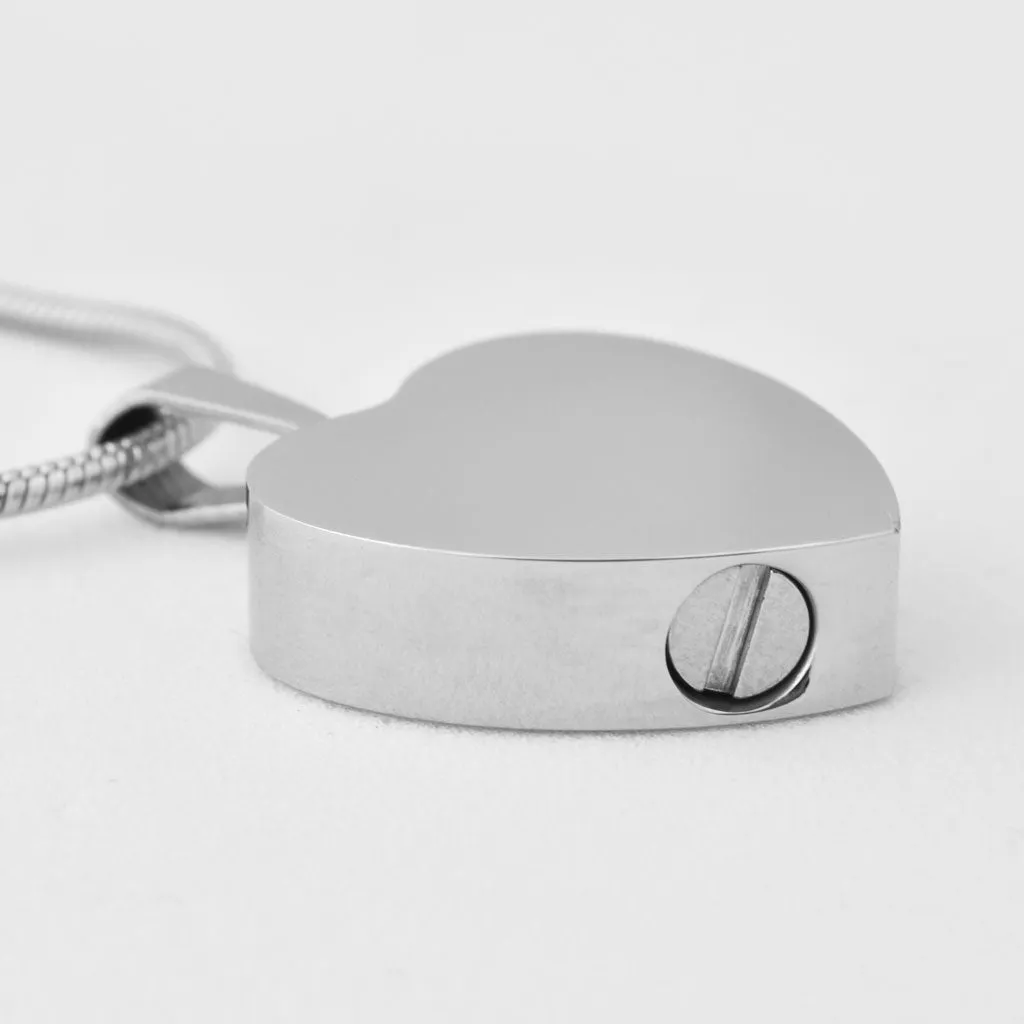 Handwriting Heart Urn Necklace
