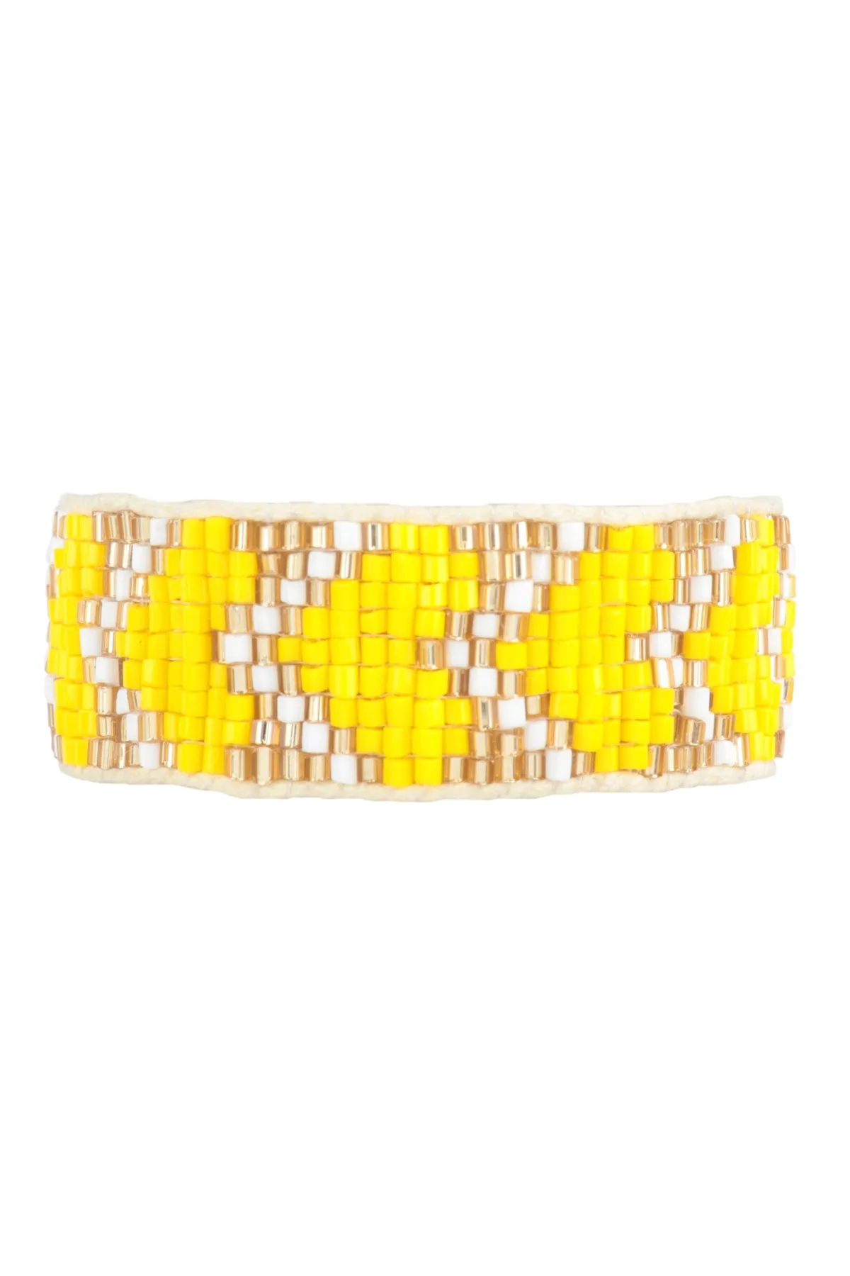 HEART SEED BEAD PULL TIE BRACELET