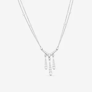 Hearts On Fire Triplicity 18K White Gold Drop Necklace HFNTRIPDR01508W