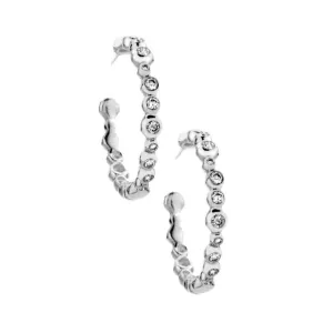 Hoops in Sterling Silver with Diamonds