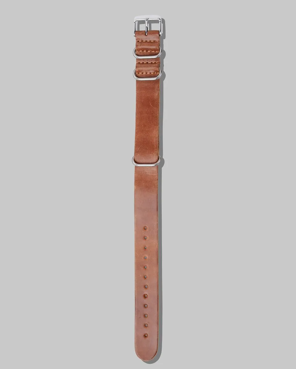 Horween Shell Cordovan NATO Style Watch Strap 20mm (Natural)
