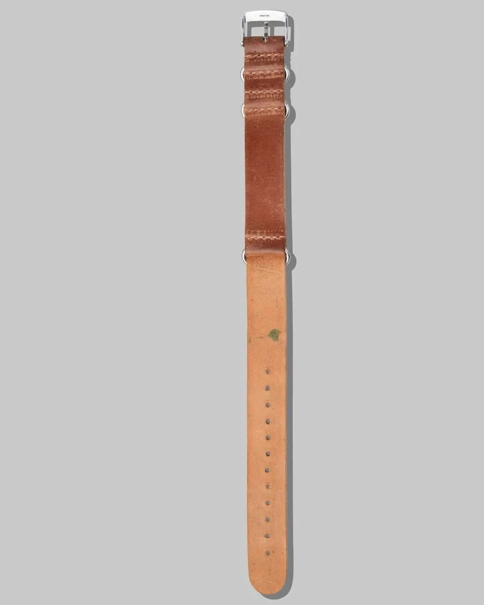 Horween Shell Cordovan NATO Style Watch Strap 20mm (Natural)