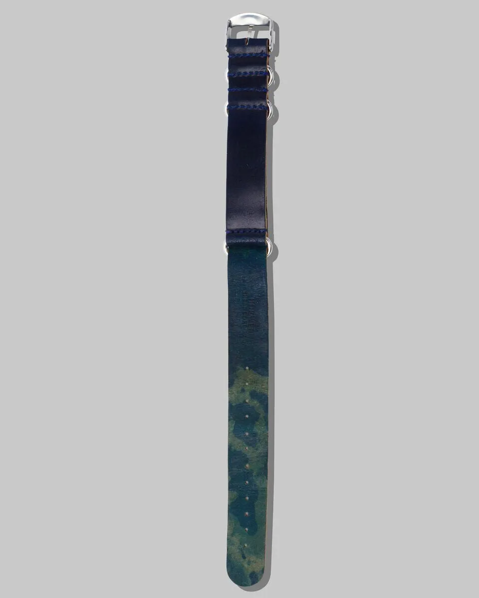 Horween Shell Cordovan NATO Style Watch Strap 20mm (Navy)