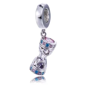 Hourglass Time Clock Dangle Pendant Bead Charm