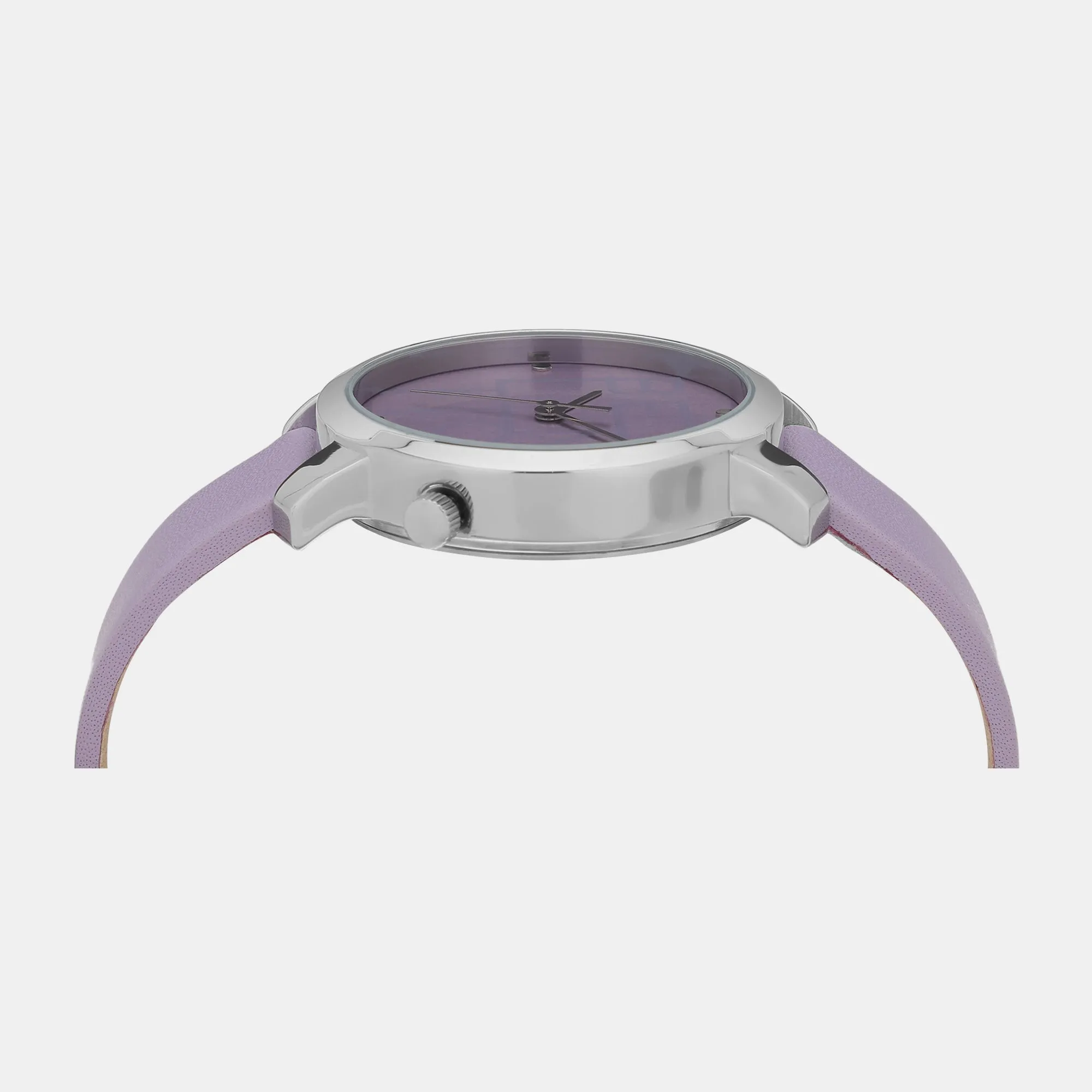 Iconic Lavender Women's 3 Hands Analog Leather Watch UWUCL0705