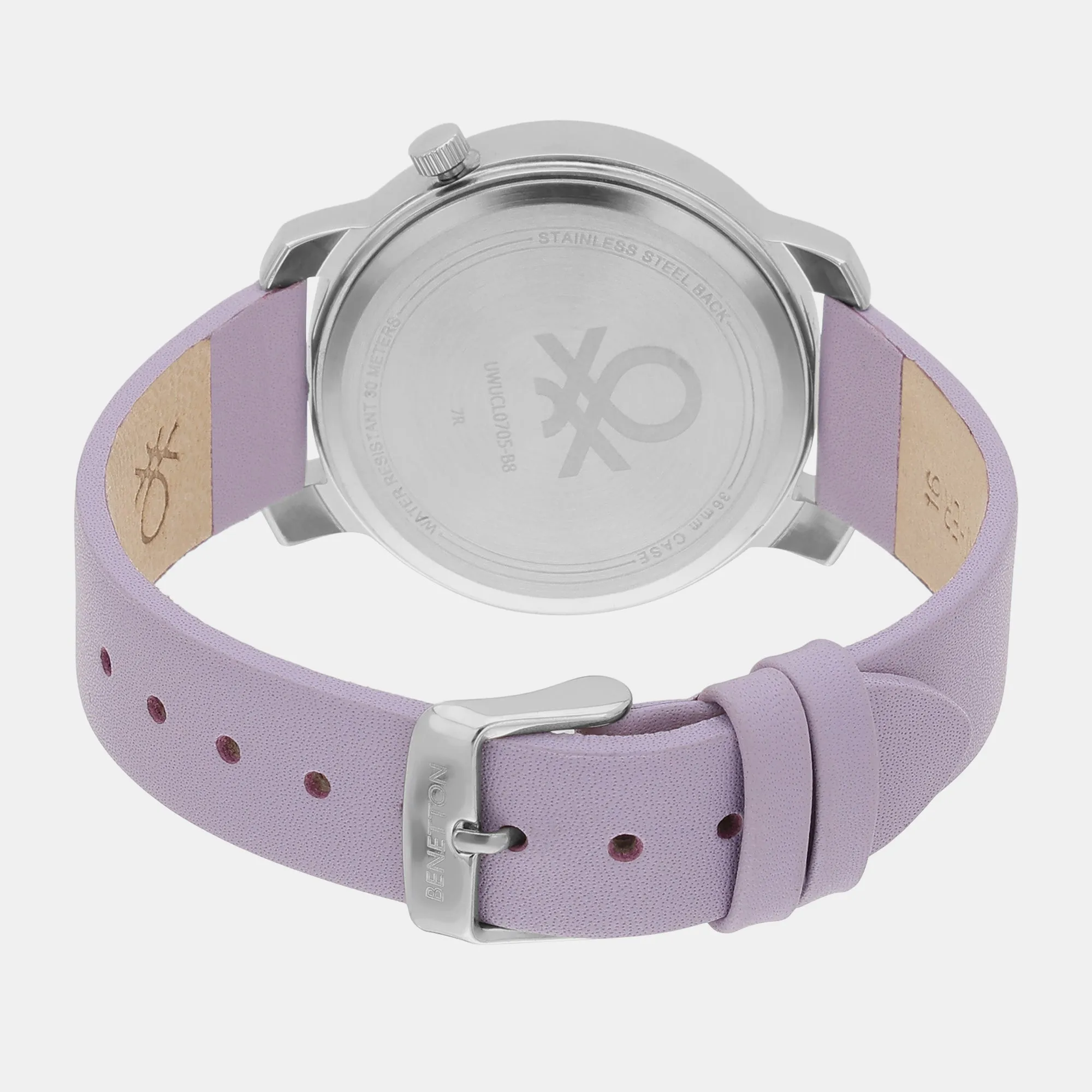 Iconic Lavender Women's 3 Hands Analog Leather Watch UWUCL0705